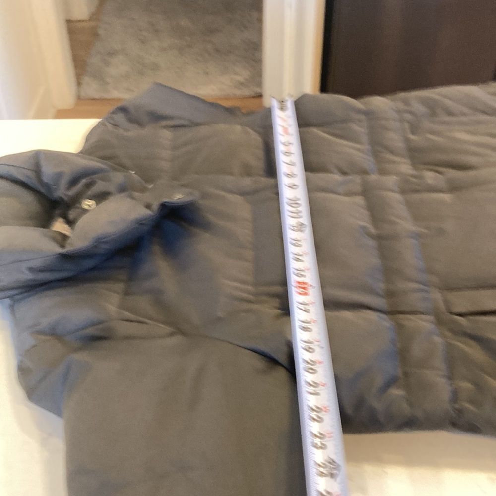 J. Jill Down Puffer Jacket Dark Grey Mid-Length Side Snap Jacket Large - Picture 7 of 11